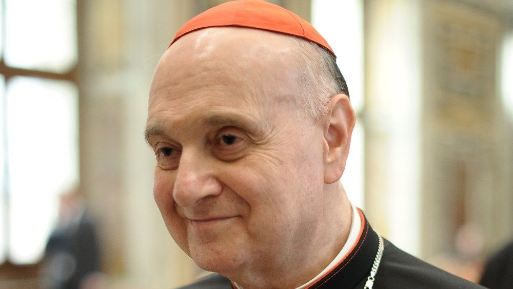 Kardinál Angelo Comastri, vikár Svätého Otca pre Vatikánske mesto a arcikňaz Baziliky sv. Petra