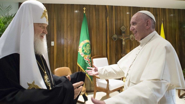 Srečanje med papežem Frančiškom in ruskim patriarhom Kirilom na Kubi, 12. februarja 2016 