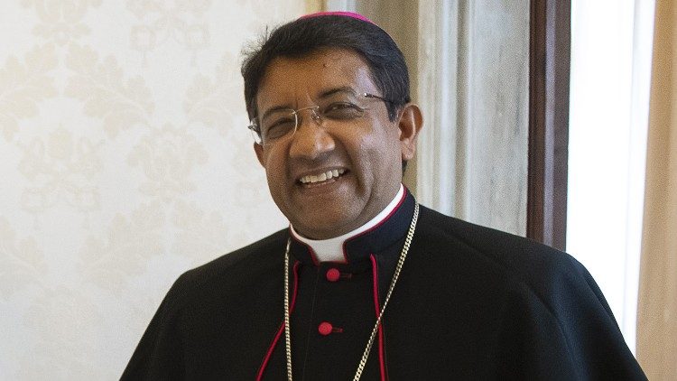 Mgr Kurian Mathew Vayalunkal lors d'une audience avec le Pape en juin 2019.