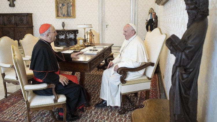 教宗方济各与圣座驻叙利亚大使泽纳里枢机