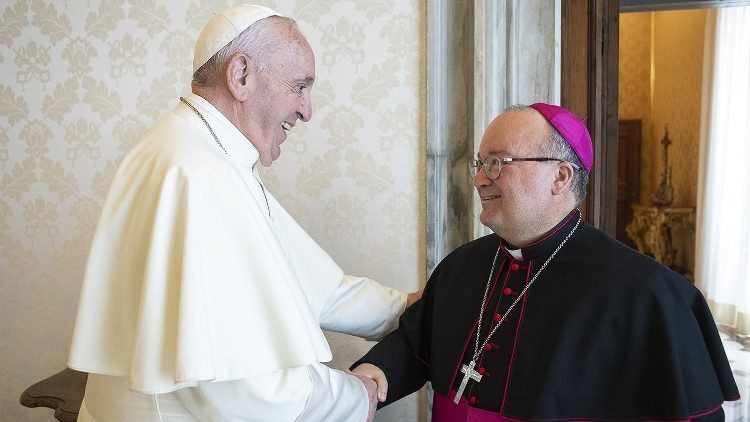 File photo of Archbishop Charles Scicluna with the Pope