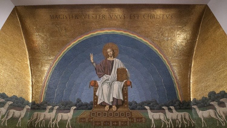 Un particolare del mosaico dell'Aula Magna della Pontificia Università Lateranense