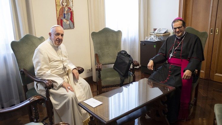 Popiežius Pranciškus ir Sienos arkivyskupas Augusto Paolo Lojudice