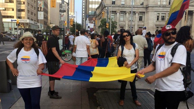 Manifestación por la paz en Colombia