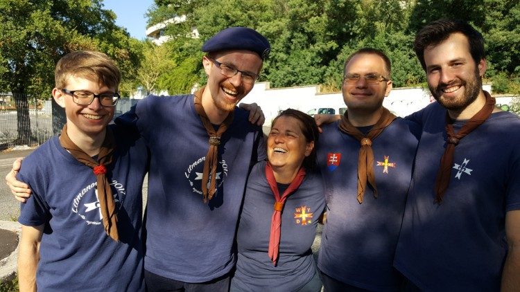 Členovia slovenskej výpravy na Euromoote 2019 v Ríme