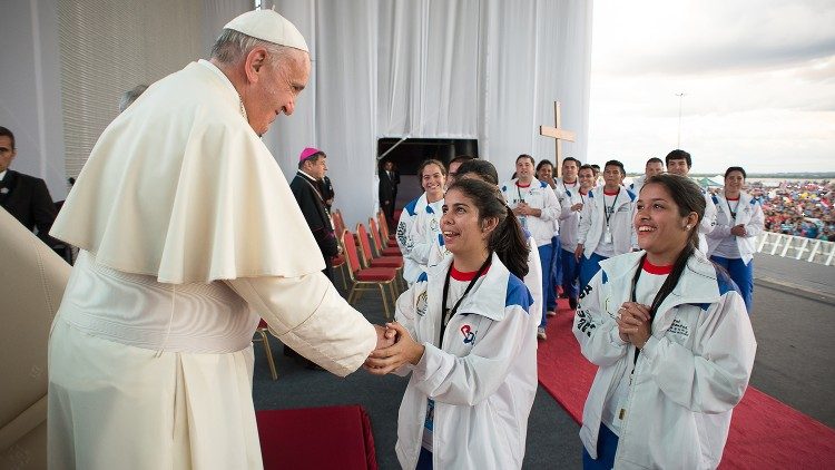 O encontro do Papa Francisco com os jovens do Paraguai, em julho de 2015, em Assunção
