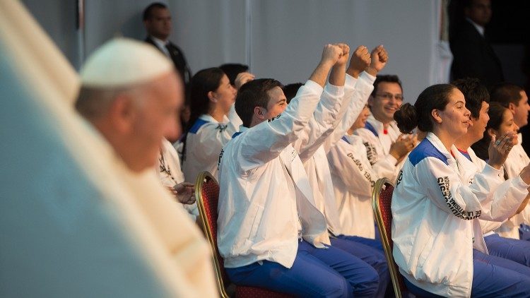 Papa Francisco no Encontro com os jovens paraguaios, em 12 de julho de 2015