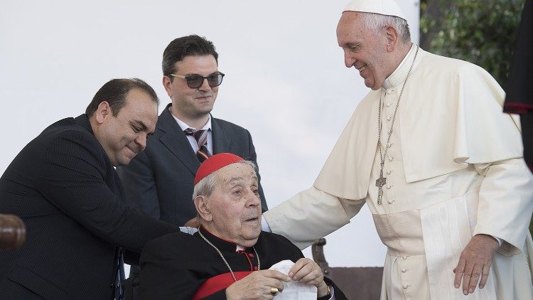 Popiežius ir kardinolas Silvestrini 2016 m.