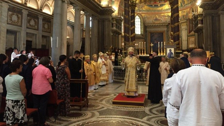 Comunitatea greco-catolică ucraineană la Sf. Liturghie în bazilica Santa Maria Maggiore din Roma (arhivă)