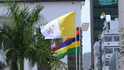 08.09.2019 Vatican and Mauritian flags fly in Port Louis .jpg