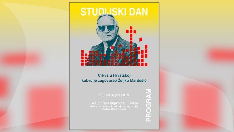  2019.09.09 Croazia - Il manifesto dell'annuncio per il convegno "La Chiesa in Croazia per la quale s'impegnava Zeljko Mardesic"