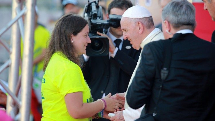  Teresa Folhadela encontra o Papa Francisco no Panamá