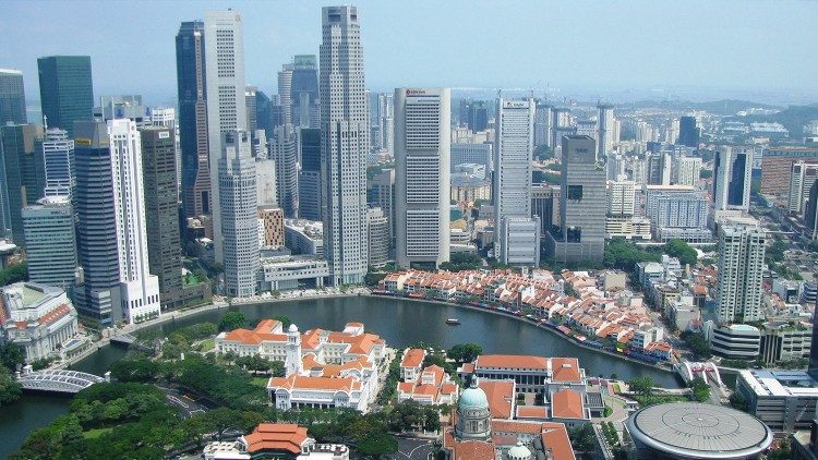 Изглед над Сингапур