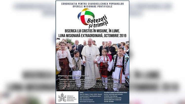 2019.09.27 Locandina in romeno per il Mese Missionario Straordinario Ottobre 2019