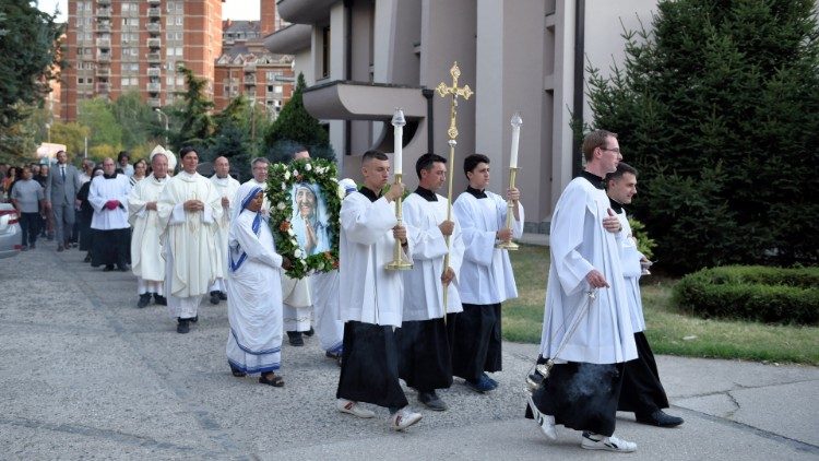 Proslava blagdana svete Majke Terezije u Skoplju, u Sjevernoj Makedoniji