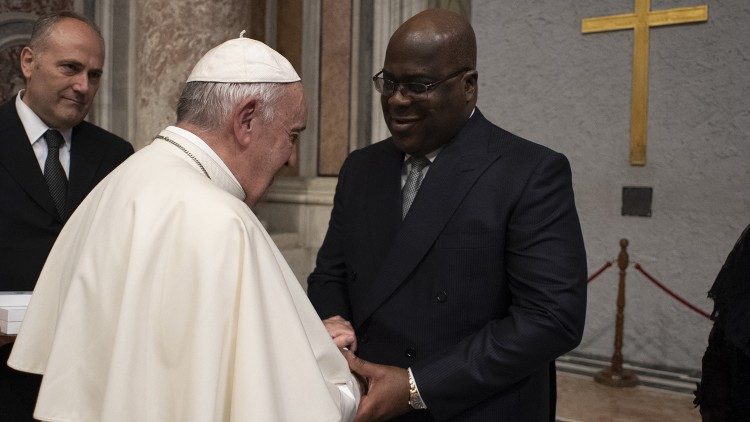 Le Pape et le Président Félix Tshisekedi Tshilombo