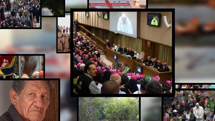 A photo montage of the Synod on the Pan-Amazon Region