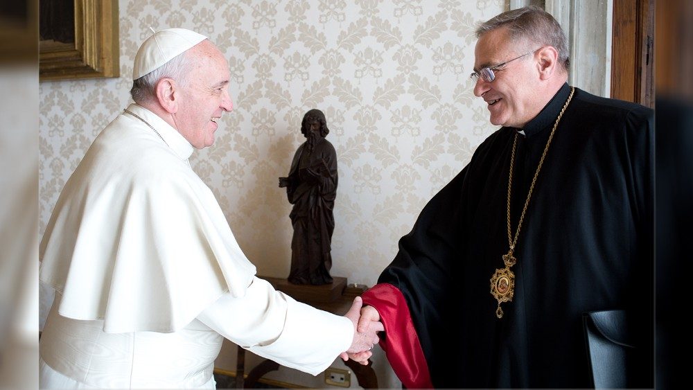 Папа Франциск с монсеньор Пройков