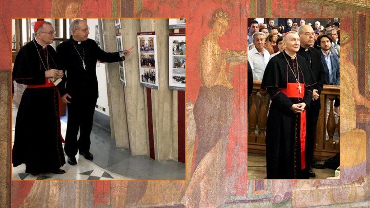 Një vizitë e papritur e kardinalit Pietro Parolin në Bazilikën e Zojës së Bekuar të Pompeit