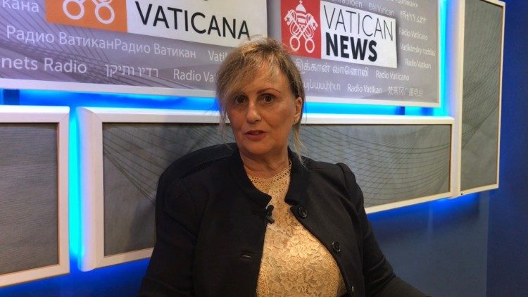 Cinzia Pierantonelli oggi, intervistata da Vatican News