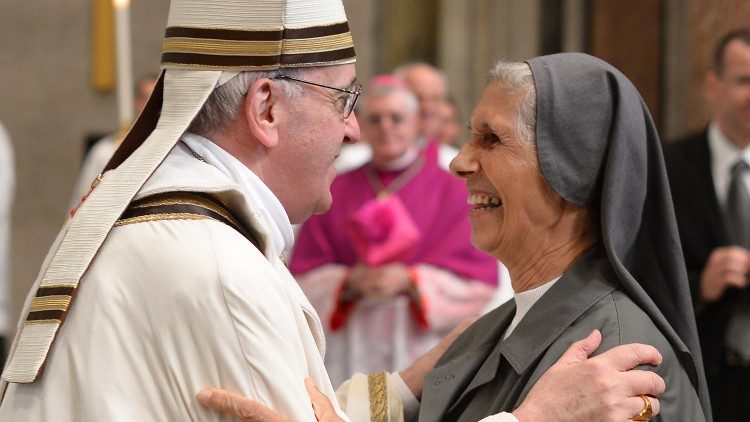 教宗与表妹亚纳·罗撒修女 