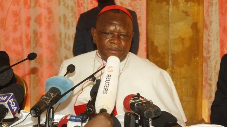 Le cardinal Fridolin Ambongo Besungu, archevêque de Kinshasa