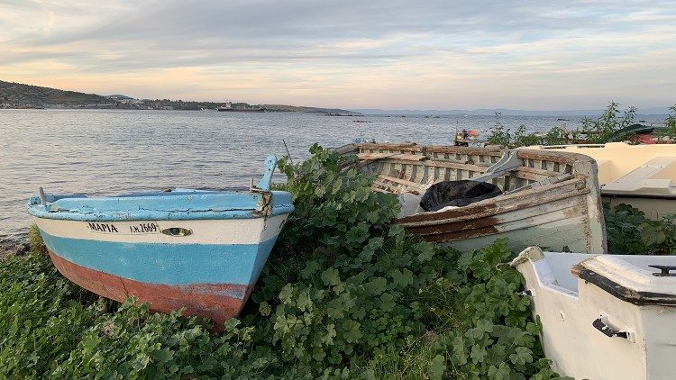 Isola di Lesbo: la costa turca vista da Lesbo