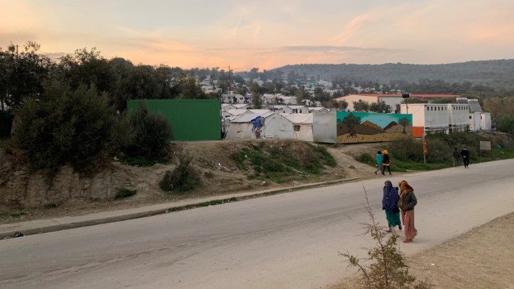 The Moria camp on Lesbos, Greece
