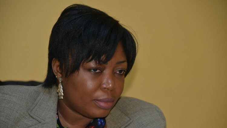 Rachel Kitsita,  journaliste, Directrice générale d’Actu30/RD Congo (Ph. : JP Bodjoko, SJ/Vaticannews)