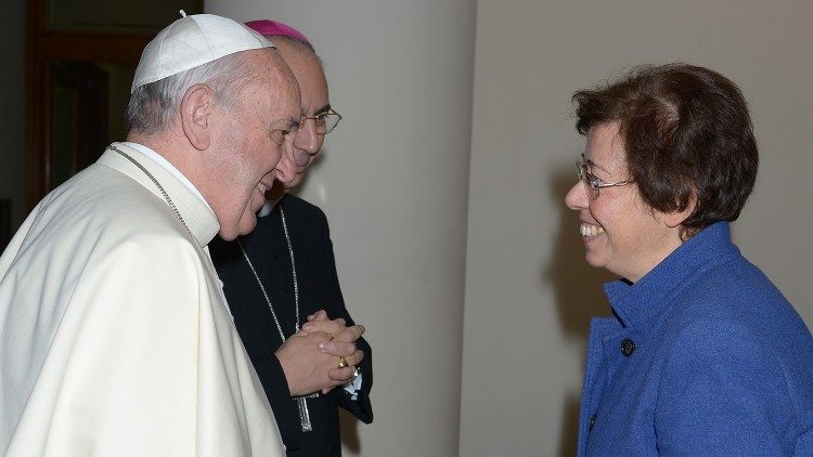Pope Francis meets Francesca Di Giovanni, Undersecretary of State