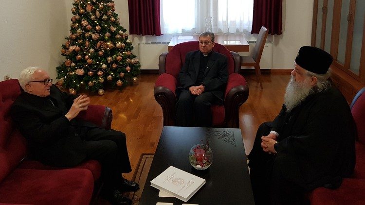 Апостолскиот нунциј и епископот Стојанов се сретнаа со г.г Стефан, архиепископ Охридски и Македонски