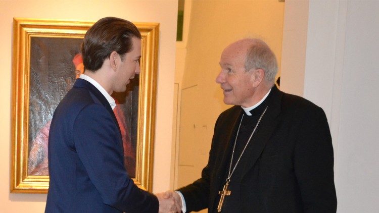 Österreichs Bundeskanzler Sebastian Kurz mit Kardinal Christoph Schönborn
