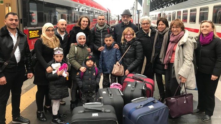 Una delle famiglie siriane arrivate in Italia grazie ai corridoi umanitari della Sant'Egidio