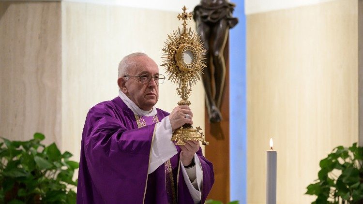 Misa ya Papa Francisko Dominika tarehe 22 Machi 2020 katika Kanisa la Mtakatifu Marta