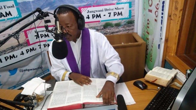Fr. Racho Ibrahim of Kenya’s Diocese of Marsabit and Director of Radio Radio Jangwani 106.3fm -the “desert radio.” 