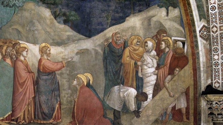 ラザロの復活　ジョット画　アッシジ・聖フランシスコ聖堂