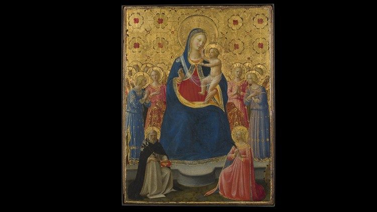聖母懷抱聖嬰及聖道明和亞歷山大的聖女加大肋納