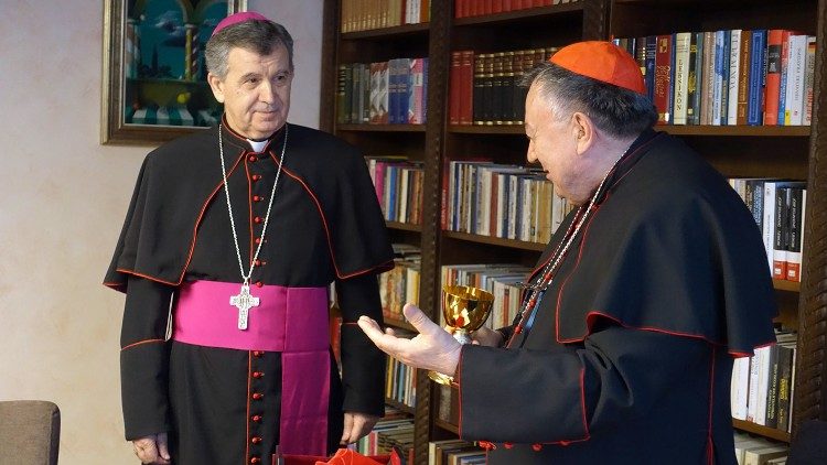 Kardinal Vinko Puljić i nadbiskup Tomo Vukšić