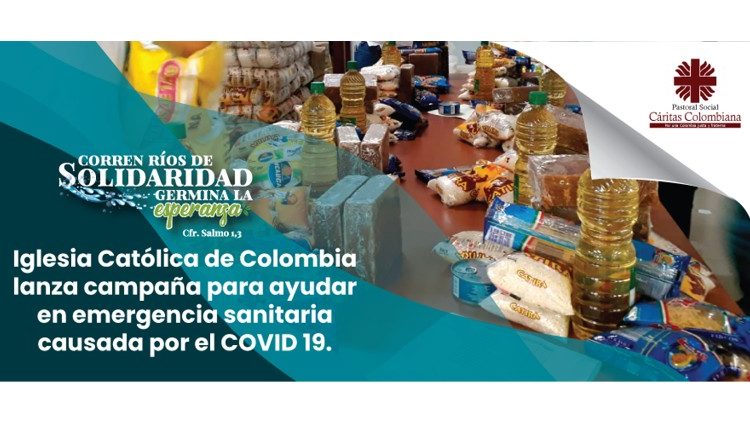 Campaña solidaria "Comunicación cristiana de bienes" en Colombia. 