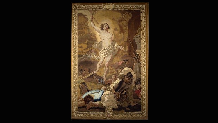 Resurrection of Christ (from the Life of Christ series); tapestry; wool, silk, silver threads; 1783-1784; Vatican Apostolic Palace, Second Loggia, Apartments of the Papal Representative, Manufacturer: San Michele; artist: Anthony van Dyck (1599-1641); cartoon: Pier Paolo Panci; tapestry maker: Giuseppe Folli, © Musei Vaticani