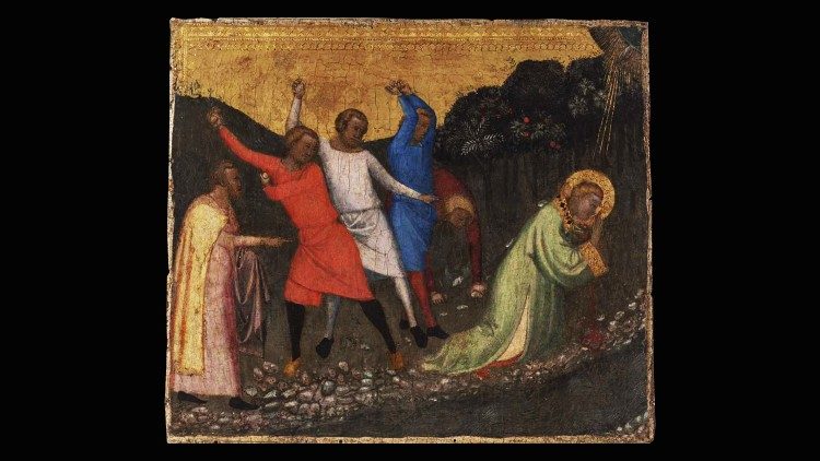 Bernardo Daddi, (Firenze 1290 ca. - 1348 ca.) Martirio di Santo Stefano, 1345 ca., Tempera su tavola, cm 26,5 x 30, Pinacoteca Vaticana, ©Musei Vaticani