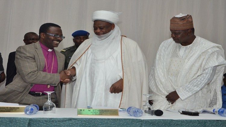 Nigerian Interreligious Council (NIREC) Co-Chairmen, Pastor Samson Ayokunle and Sultan of Sokoto, Muhammadu Sa'adu Abubakar