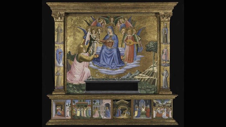 Benozzo Gozzoli, La Vergine porge la cintola a S. Tommaso detta Madonna della Cintola, 1450-1452, Pinacoteca Vaticana ©Musei Vaticani