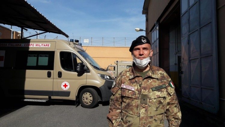 Angelo Pedone, infermiere, volontario della Croce Rossa Militare   