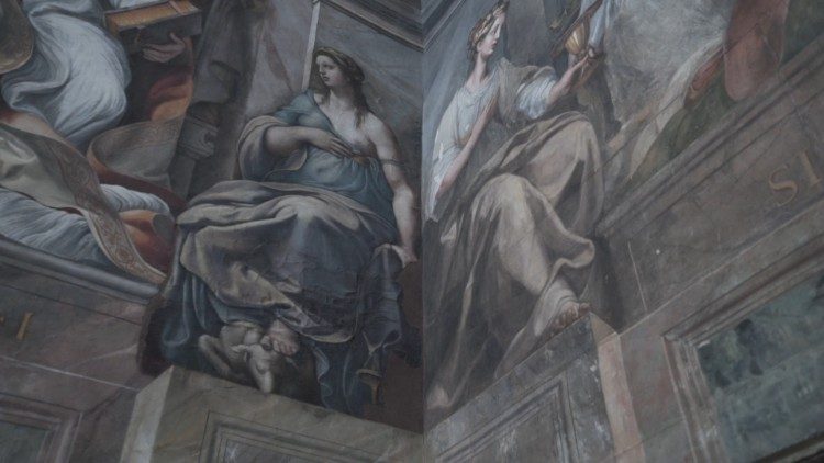 La Comitas de Rafael y la decoración de los frescos de los alumnos en la Sala de Constantino 