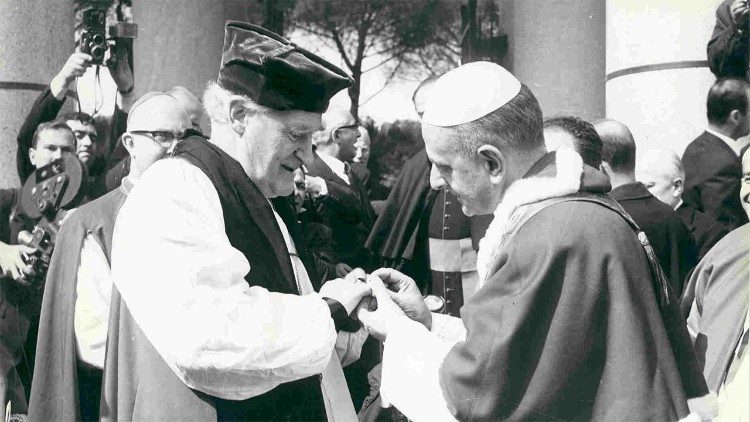 Paulius VI ir Arthur Ramsey, Kenterberio arkivyskupas, 1966