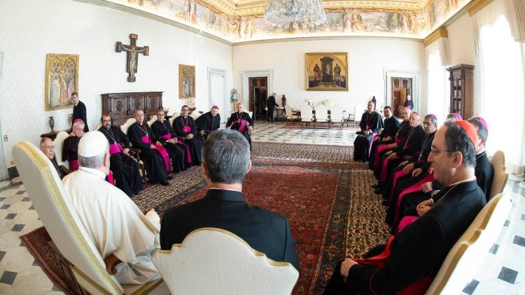Bispos da Bahia e de Sergipe no encontro com o Papa
