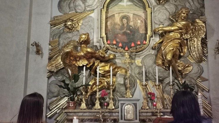 L' affresco della Madonna del Divino Amore nell'antico santuario