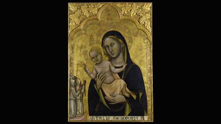Vitale de Bolonia. La Virgen con el niño y frailes o Madonna dei battuti, Museos Vaticanos, Pinacoteca. ©Musei Vaticani