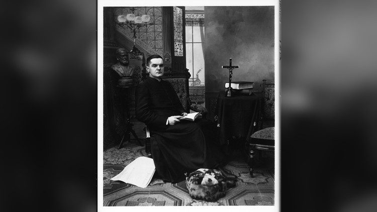 Sudio photo of Fr. Michael McGivney by John Tierney. Photo credit Knights of Columbus